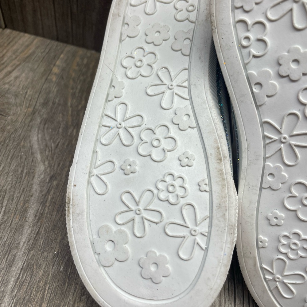 Sport by Skechers Lights Crystal Stars Sparkle Silver Blue Pink Girls Size 8 - Picture 14 of 15